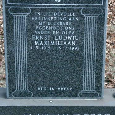 PISTORIUS Ernst Ludwig Maximiliaan 1915-1992