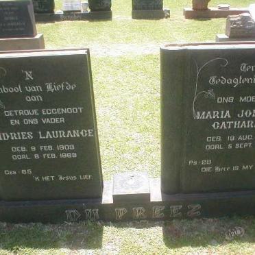 PREEZ Andries Laurance, du 1903-1989 &amp; Maria Johanna Catharina 1907-1988
