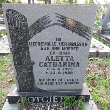 POTGIETER Aletta Catharina 1929-1989