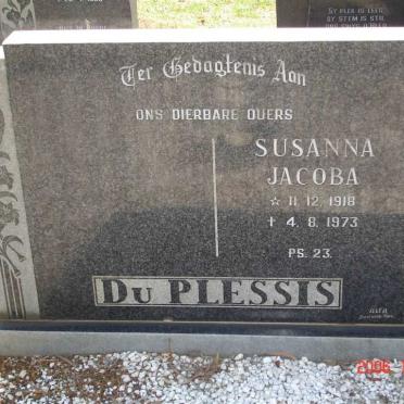 PLESSIS Susanna Jacoba, du 1918-1973