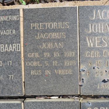 PRETORIUS Jacobus Johan 1910-1978