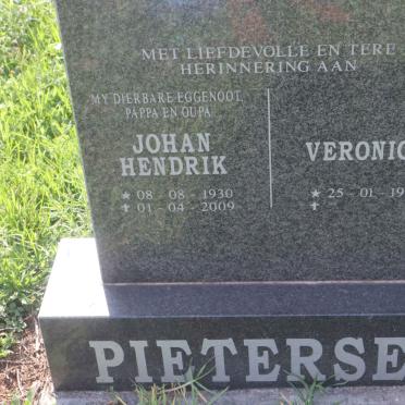 PIETERSEN Johan Hendrik 1930-2009 &amp; Veronica 1943-