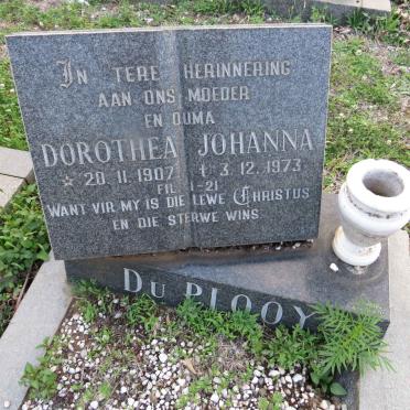 PLOOY Dorothea Johanna, du 1907-1973