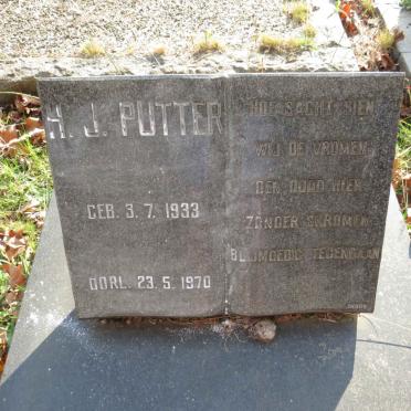 PUTTER H.J. 1933-1970