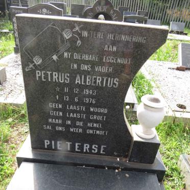 PIETERSE Petrus Albertus 1943-1976