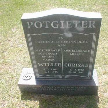 POTGIETER Willie 1942-1995 &amp; Chrissie 1942-1996