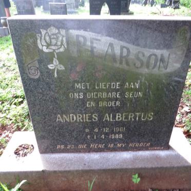 PEARSON Andries Albertus 1961-1989
