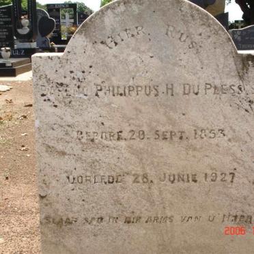 PLESSIS Barend Philippus H., du 1853-1927