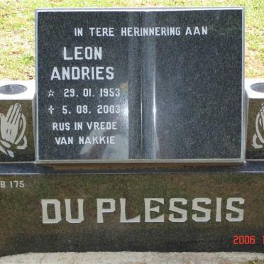 PLESSIS Leon Andries, du 1953-2003