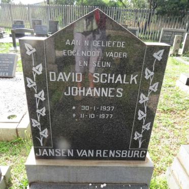 RENSBURG David Schalk Johannes, Jansen van 1937-1977
