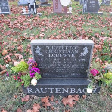 RAUTENBACH Christiaan Lodewyk 1956-1998