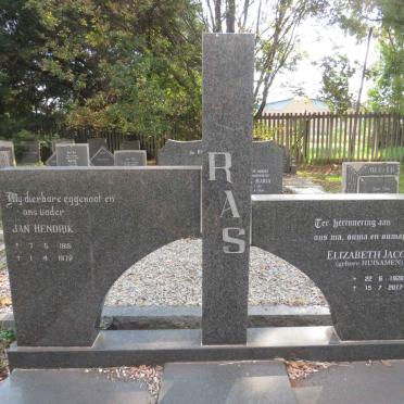 RAS Jan Hendrik 1915-1972 &amp; Elizabeth Jacoba HUISAMEN 1926-2017