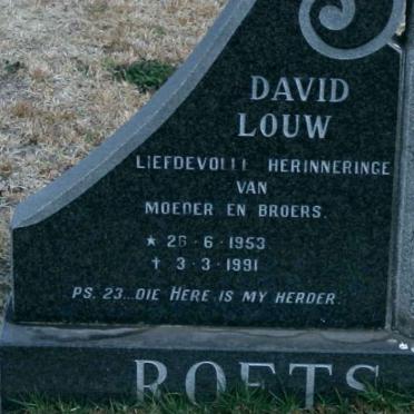 ROETS David Louw 1953-1991