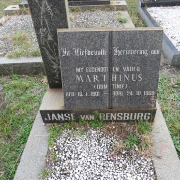 RENSBURG Marthinus, JANSE VAN 1901-1968