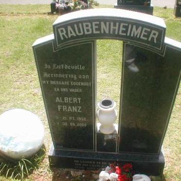 RAUBENHEIMER Albert Franz 1952-2000
