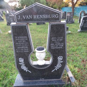 RENSBURG Martie, J. van 1934-2006