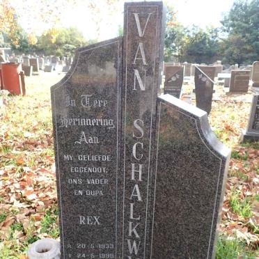SCHALKWYK Rex, van 1933-1999