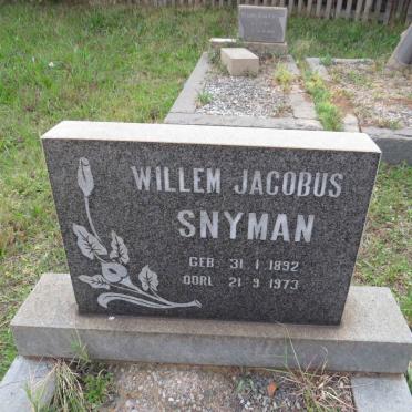 SNYMAN Willem Jacobus 1892-1973