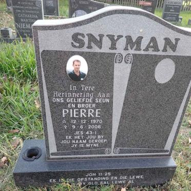 SNYMAN Pierre 1970-2006