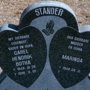 STANDER Carel Hendrik Botha 1948-1996 &amp; Marinda 1948-