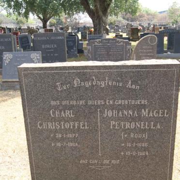 SMITH Charl Christoffel 1877-1964 &amp; Johanna Magel Petronella ROUX 1886-1964