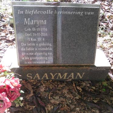 SAAYMAN Maryna 1954-2014