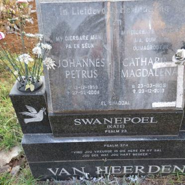SWANEPOEL Catharina Magdalena 1938-2013 :: VAN HEERDEN Johannes Petrus 1959-2006