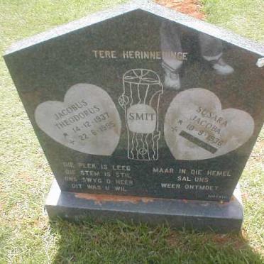 SMIT Jacobus Theodorus 1937-1995 &amp; Susara Jacoba 1936-