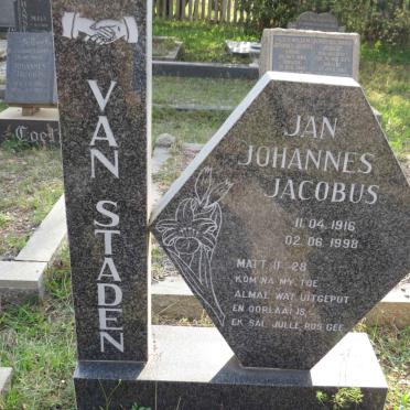 STADEN Jan Johannes Jacobus, van 1916-1998