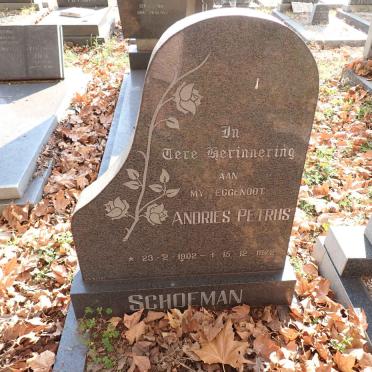 SCHOEMAN Andries Petrus 1902-1972