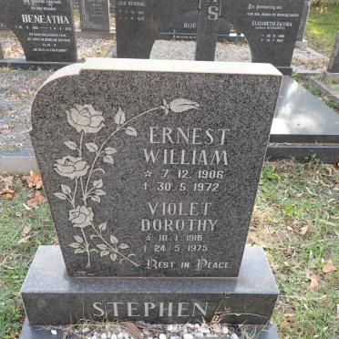 STEPHEN Ernest William 1906-1972 &amp; Violet Dorothy 1916-1975