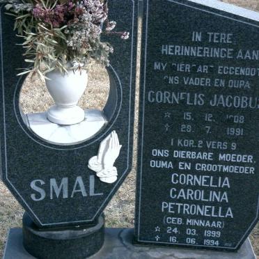 SMAL Cornelis Jacobus 1908-1991 &amp; Cornelia Carolina Petronella MINNAAR 1899-1994