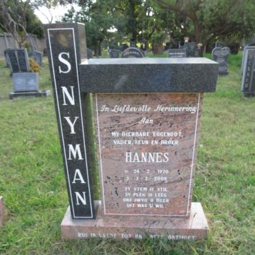 SNYMAN Hannes 1970-2005