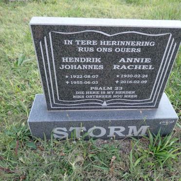 STORM Hendrik Johannes 1922-1955 &amp; Annie Rachel 1930-2016