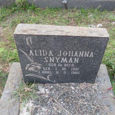 SNYMAN Alida Johanna nee DE BEER 1901-1966