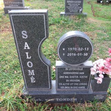 TONDER Salome, van 1970-2016