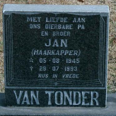 TONDER Jan, van 1945-1993