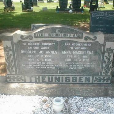 THEUNISSEN Rudolph Johannes 1908-1959 &amp; Anna Magdalena 1908-1992