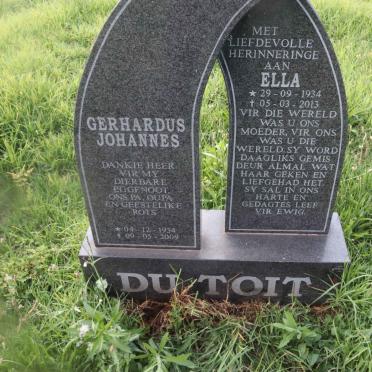 TOIT Gerhardus Johannes, du 1934-2009 &amp; Ella 1934-2013