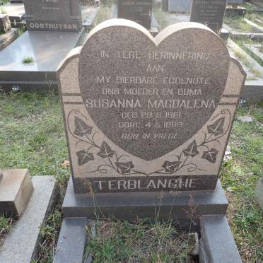 TERBLANCHE Susanna Magdalena 1921-1968