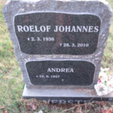 VERSTER Roelof Johannes 1936-2010 &amp; Andrea 1937-