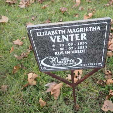 VENTER Elizabeth Magrietha 1935-2013