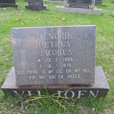 VILJOEN Hendrik Petrus Jacobus 1894-1976