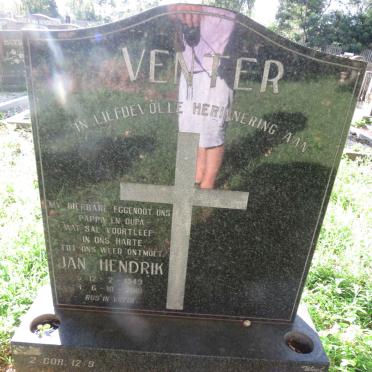 VENTER Jan Hendrik 1949-2001
