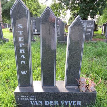 VYVER Stephan W,, van der 1981-2011