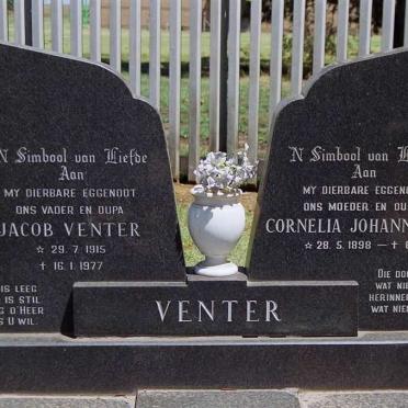 VENTER Jacob 1915-1977 &amp; Cornelia Johanna Aletta 1898-1973