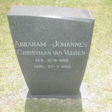 VUUREN Abraham Johannes Christiaan, van 1825-1969