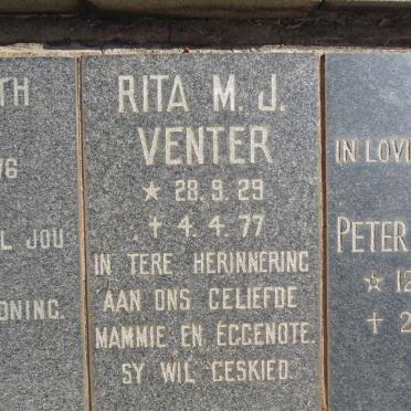 VENTER Rita M.J. 1929-1977