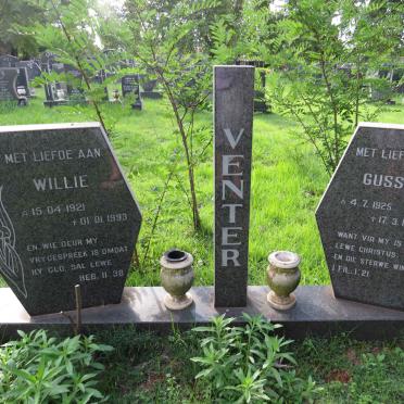 VENTER Willie 1921-1993 &amp; Gussie 1925-1988