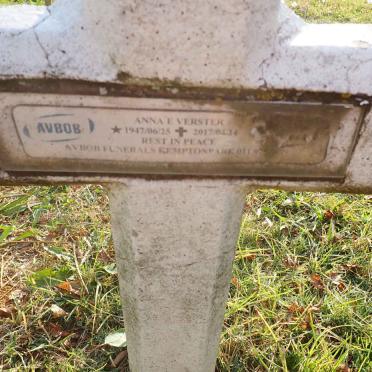 VERSTER Anna E. 1947-2017